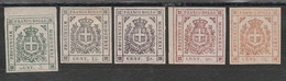 18 Modena 1859 - Governo Provvisorio 5 C. Verde N. 12 Con Gomma Integra, 15 C. Grigio N. 14 Linguellato, 20 C. Lilla Gri - Modena