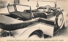 Dijon * Carrosserie Torpedo Sur 15 HP Ariès , Exécutée Par L'établissement PRIVAT * Garage Auto - Dijon
