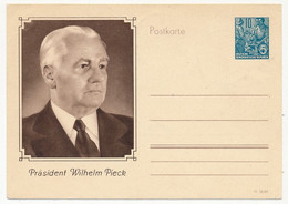 ALLEMAGNE - Entier (CP) 10pf Präsident Wilhelm Pieck, Neuve - Postcards - Mint