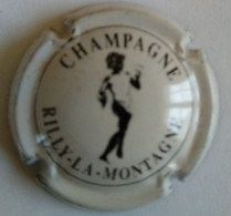 PLAQUE DE MUSELET DE CHAMPAGNE " RILLY LA MONTAGNE N°10 BLANC ET NOIR " - Rilly La Montagne