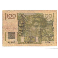 France, 100 Francs, Jeune Paysan, 1953, L.536, B, Fayette:28.36, KM:128d - 100 F 1945-1954 ''Jeune Paysan''