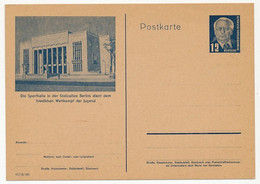 ALLEMAGNE - Entier (CP) 12pf Präsident Wilhelm Pieck, Sporthalle Berlin Stalinallee, Neuve - Postcards - Mint