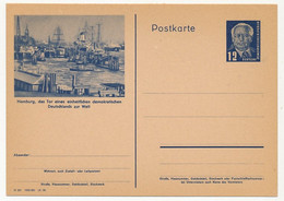 ALLEMAGNE - Entier (CP) 12pf Präsident Wilhelm Pieck, Hamburg, Das Tor ..., Neuve - Postkarten - Ungebraucht
