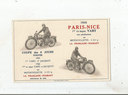 COURSE MOTO PARIS NICE 1926 MOTOCYCLETTE 3 CV 1/2 - Sport Moto