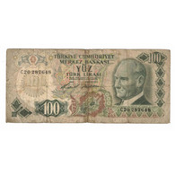 Billet, Turquie, 100 Lira, KM:189a, AB - Turquie