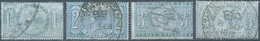 Great Britain-ENGLAND,Queen Victoria,1880-1900 Revenue Stamp Tax Fiscal,JUDICATURE FEES,1-2-3-5 Shillings,Used - Fiscale Zegels