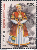 INDIA 2010 2010 Velu Thampi 1v Stamp MNH P.O Fresh & Fine - Autres & Non Classés