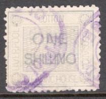 GB 1883 One Shilling Liverpool Cotton Association Clearing House Cinderella Stamp. - Cinderellas