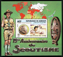 DJIBOUTI Bloc Spécial COTE 10 € N° 539 MNH ** 75ème Anniversaire Du Scoutisme / Scouting / Scout. TB/VG - Neufs