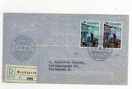 Lettre Recommandée 1 Er Jour , Registered Cover FDC Du 21/03/63 , Timbres Yvert 325 , 326 - Storia Postale