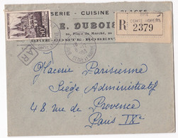 Enveloppe Publicitaire 1953, Pâtisserie E. Dubois, Brie Comte Robert, En Recommandé. - 1921-1960: Période Moderne
