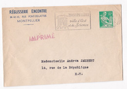 Enveloppe Publicitaire 1959, REGLISSERIE ENCONTRE , Montpellier - 1921-1960: Période Moderne