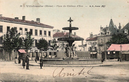 Villefranche  Place Du Château D'eau   Cirque Ambulant Fontaine - Water Towers & Wind Turbines