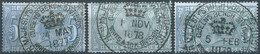 Great Britain-ENGLAND,Queen Victoria,1877-1878-1879 Revenue Stamp Tax Fiscal,JUDICATURE FEES,5 Shillings,Obliterated - Fiscaux