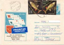 Lettre Prioritaire -affranchie De 2 Timbres N° 5335 (poissons Scardinius Racovitzai)  - ROUMANIE   Le 19/10/2009 - Marcophilie