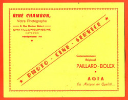 BUVARD PHOTO CINE SERVICE - RENE CHAMBON A CHATILLON SUR SEINE - AGFA PAILLARD BOLEX - P