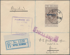 Samoa: 1915/1919 Six Registered Covers From Apia To Switzerland, Most Of Them Vi - Kolonie: Samoa