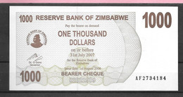 Delcampe - Zimbabwé: 1000 Dollar Issue Le 1/08/2006 - Zimbabwe