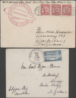 United States: 1918/1939 (ca.), Small Lot Of 41 Air Mail Covers Send To Switzerl - Cartas
