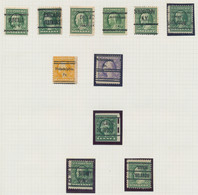 United States Of America: 1920's-50's Ca.- PRECANCELS: Thousands Of Stamps Beari - Precancels