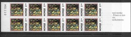 1986 MNH Norway, Booklet, Mi 958, Lower Margin Imperforate, Control Number - Postzegelboekjes