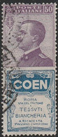 164 Regno D'Italia Publicitari   Publicitari  1924-25 - 50 C. Coen N. 10. Cat. € 150,00. SPL - Publicité