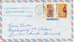 Canada Air Mail Cover Sent To Denmark Kentville 21-1-1975 - Airmail