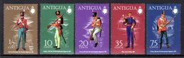 ANTIGUA - 1972 MILITARY UNIFORMS 3RD SERIES SET (5V) FINE MOUNTED MINT MM * SG 313-317 - 1960-1981 Autonomie Interne