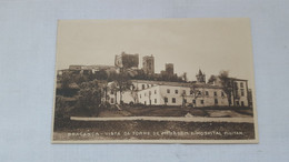 ANTIQUE POSTCARD PORTUGAL BRAGANÇA - VISTA DA TORRE DE MENAGEM E HOSPITAL MILITAR UNUSED 1900'S - Bragança