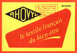 BUVARD RHOVYL TEXTILE FRANCAIS - TAMPION ETS DOUSSIN A CHAUMONT - Textile & Vestimentaire