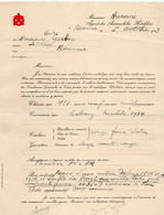 42 ROANNE Loire  FACTURE 1933 Agent Des Automobiles HOTCHKISS Commande Voiture   ( X143) - Cars