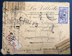 France N°144 Sur Enveloppe, Divers Cachets Et Griffes, à Voir - (B4416) - 1877-1920: Semi-Moderne