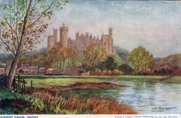 ARUNDEL CASTLE - SUSSEX - FROM A WATER COLOUR DRAWING BY W.H. BORROW - CARTOLINA FP SPEDITA NEL 1914 - Arundel