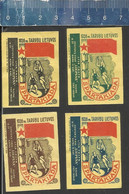 SPARTAKIADA 1956 -  BASKETBALL  Matchbox Labels LITHUANIA 1956 - Zündholzschachteletiketten