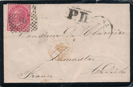 LETTRE MESSINA SICILE POUR LAMASTRE ARDECHE FRANCE COVER - Marcophilie