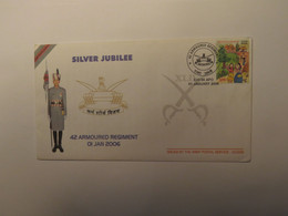 INDIA 42 ARMOURED REGIMENT  COVER 2006 - Used Stamps