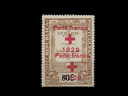 PORTUGAL PORTE FRANCO - 1929 ERROR DOUBLE SURCHARGED MNH (PLB#01-105) - Ungebraucht