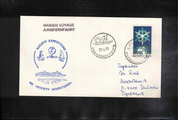 Norway 1991  Ship Maiden Voyage Of The Ship Society Adventurer Interesting Letter - Brieven En Documenten