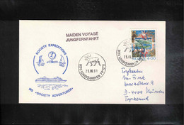 Norway 1991  Ship Maiden Voyage Of The Ship Society Adventurer Interesting Letter - Briefe U. Dokumente