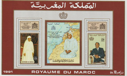 Maroc 1991 Roi Hassan II BF 20 ** MNH - Morocco (1956-...)