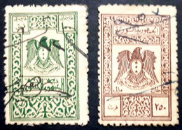 Syria,Syrie, 1946 2 Different Stamps  "high Value" Revenue -fiscal, Cancelled. . - Syria