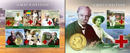 Liberia 2022, Schweitzer, Red Cross, 6val In BF+BF - Albert Schweitzer