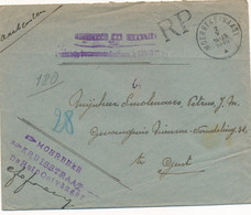 ENVELOPPE 1946 RP 1946  VAN MOERBEKE DE HULPONTVANGER NAAR  GENT GEVANGENIS NIEUWE WANDELING - Cartas