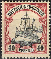 ( 02170-1 ) MiNr. 13 Deutsche Kolonien Deutsch Neuguinea 1900 Kaiseryacht Landesname Deutsch-Neu-Guinea - Falz - Duits-Nieuw-Guinea