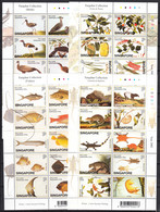 Singapore 2002, Animals, Plants, Fish 4 Kleinbogen, Mint Never Hinged - Singapur (1959-...)
