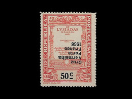 PORTUGAL PORTE FRANCO - 1936 ERROR UPSIDE DOWN SURCHARGED MNH (PLB#01-136) - Nuovi