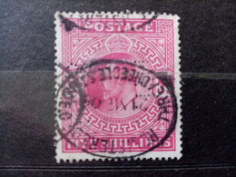 GRANDE BRETAGNE. 1902. Edward VII . N° 119 Oblitéré. Perforation C.I.H. Côte YT 2020 : 200,00 € - Used Stamps