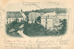 Trois Epis Niedermorschwihr Pèlerinage Gruss Souvenir Cure Hôtel Vosges CPA 68 Haut Rhin Ed Lautz 1898 - Trois-Epis