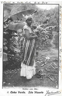 AFRIQUE - CAP- VERT -  1904 -  SAO VICENTE -  MULHER COM FILHO -  VOIR LE VERSO - Cap Vert