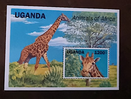 OUGANDA Girafes, Girafe, Giraffe, Jirafa. Yvert BF N° 148 ** MNH - Giraffes